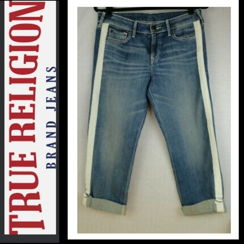 NWOT True Religion Starr Straight Cropped Jeans